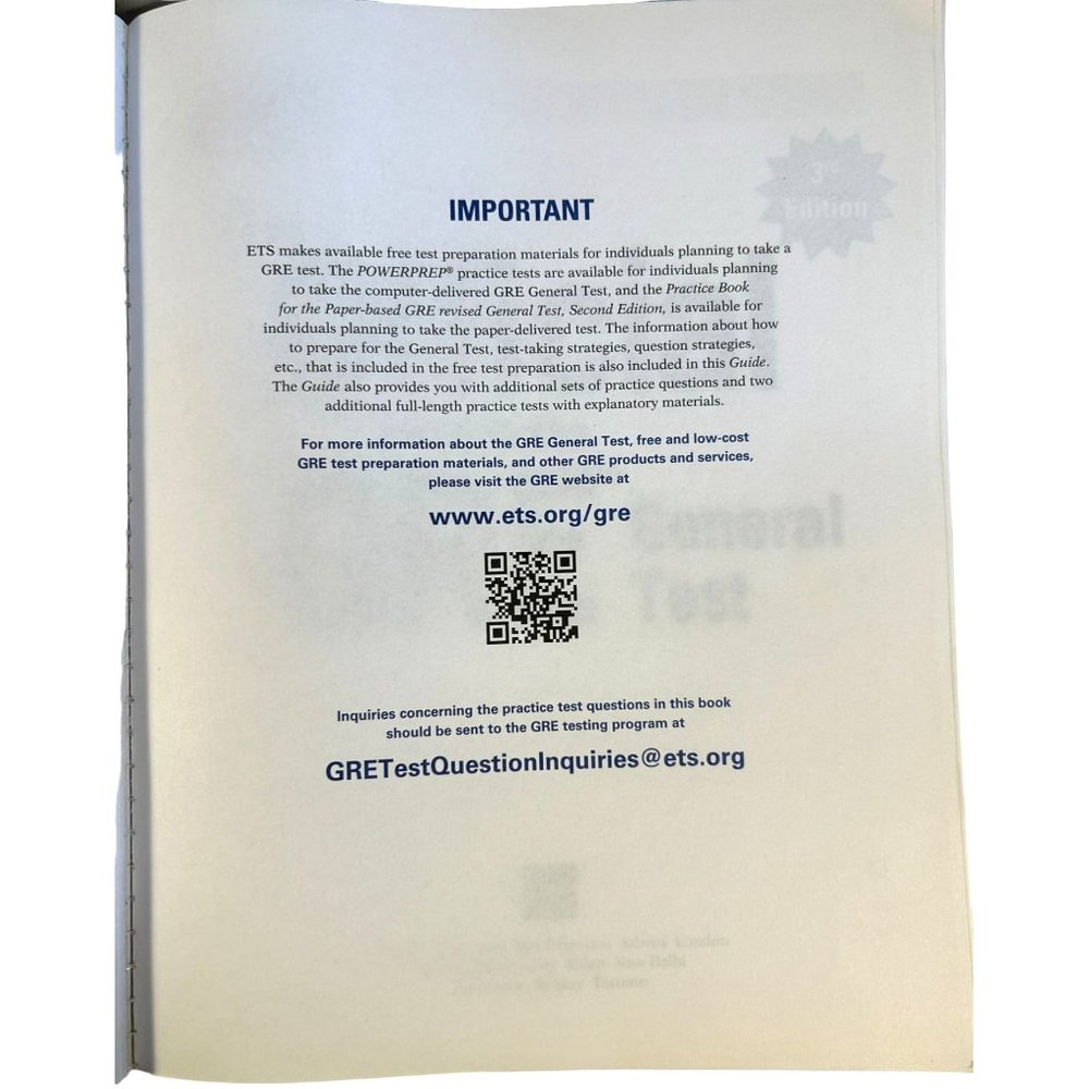 The Official Guide To The GRE General Test Book Prep Study - Picture 2 of 6